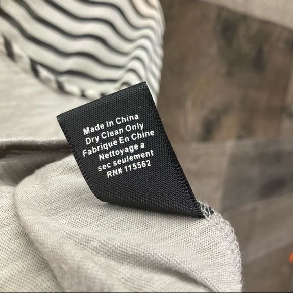 Elizabeth and James Silk Sleeve Shoulder Striped Dolman High Low Top - Picture 8 of 8